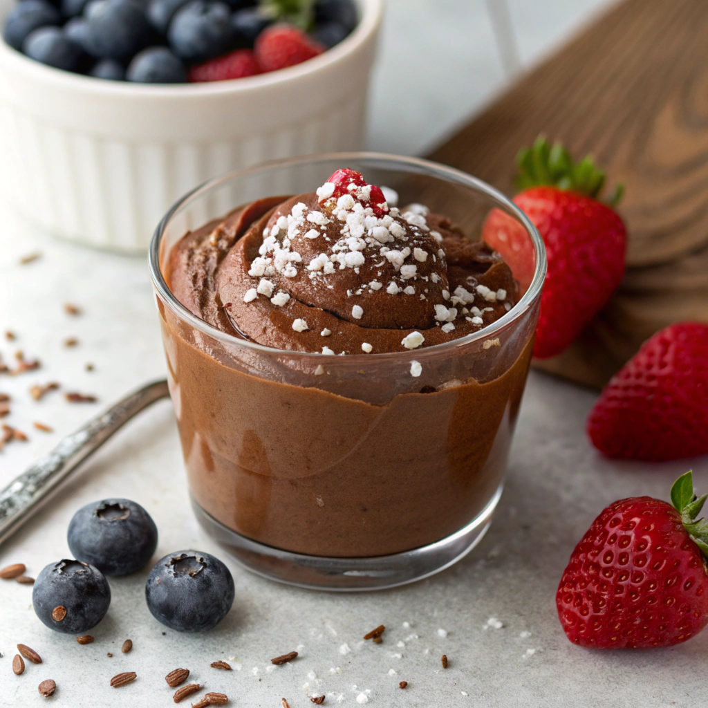 Heston Blumenthal chocolate mousse in a dessert cup