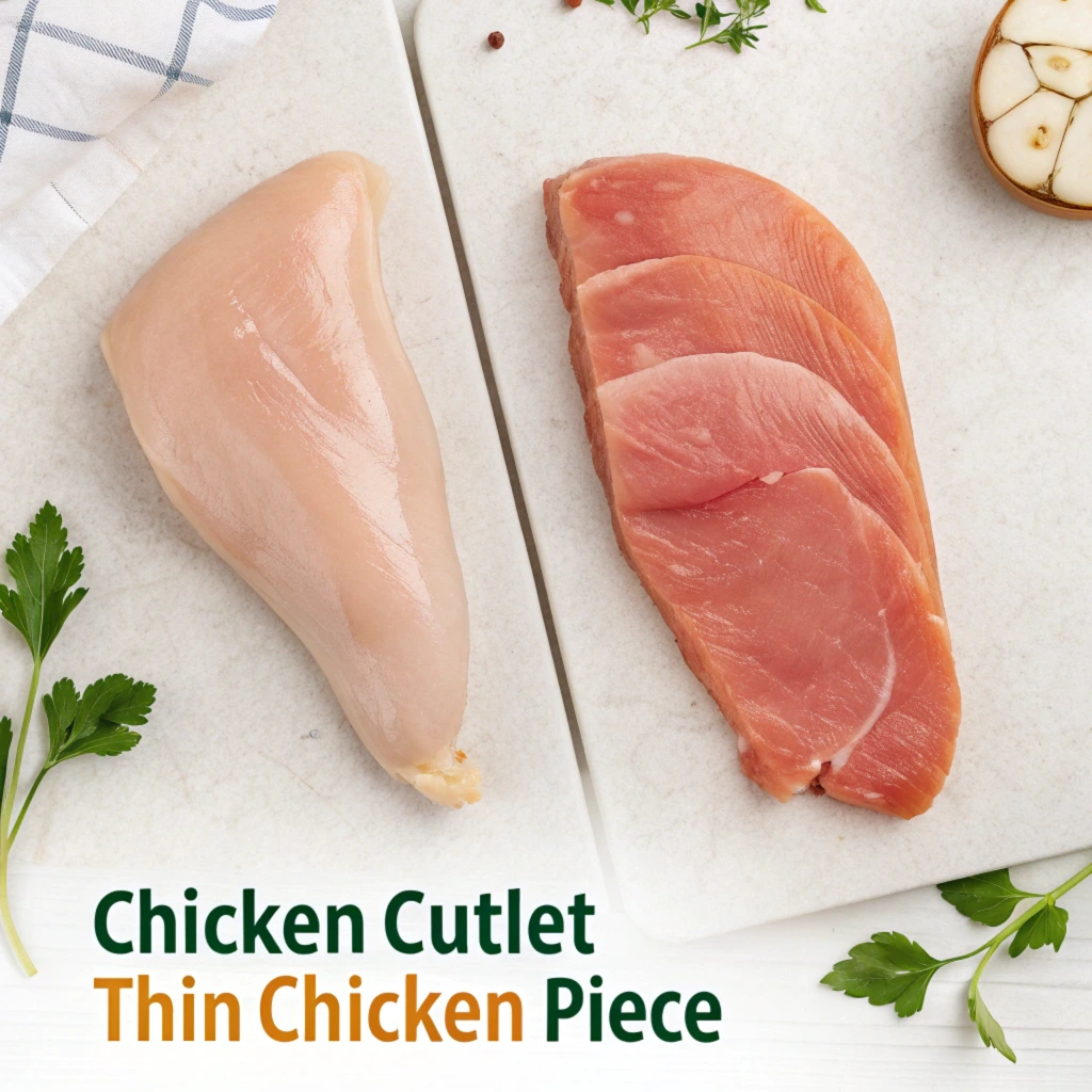 Difference between chicken cutlet and thin breast explained