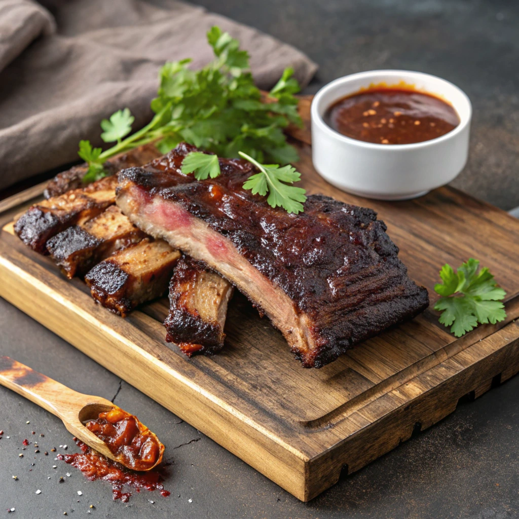 Juicy, tender beef back ribs grilled to perfection with a caramelized crust.